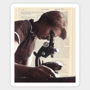 Rosalind Franklin Women in Science STEM using Microscope Sticker